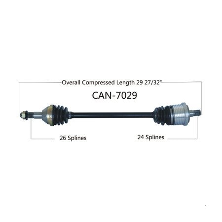 Wide Open OE Replacement CV Axle for CAN AM REAR MAVERICK XMR CAN-7029
